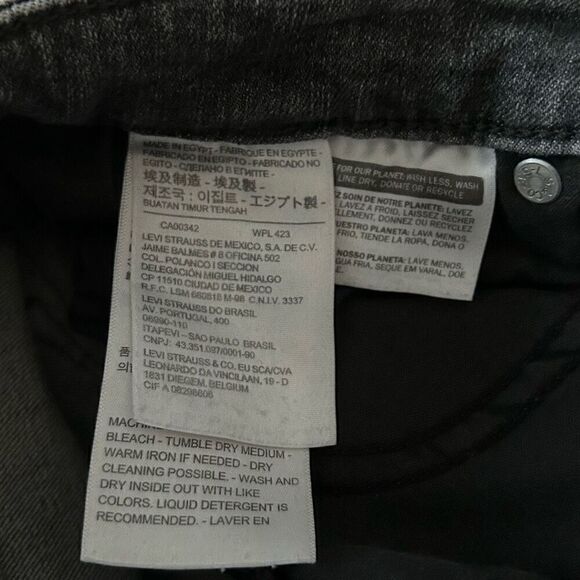 Levi’s 721 Women’s Size 29 High Rise Skinny Jeans Gray Distressed Denim Stretch - Picture 6 of 8